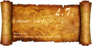 Lakner Taráz névjegykártya